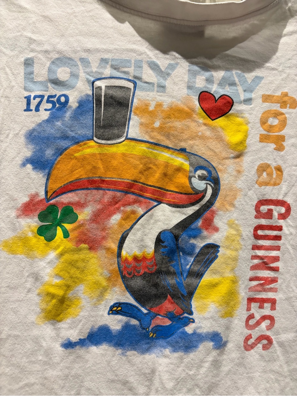 Authentic Ireland’s Guinness Colorful Toucan Graphic Tee - White